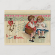 Dearest Valentine Vintage Postcard