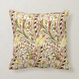 Dearle Daffodil Vintage Floral Pattern Throw Pillow