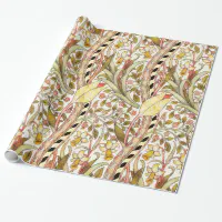 Dearle Daffodil Vintage Floral Pattern Wrapping Paper, Zazzle