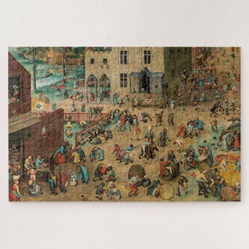Deatailed Pieter Bruegel Childrens Games 1560 Jigsaw Puzzle
