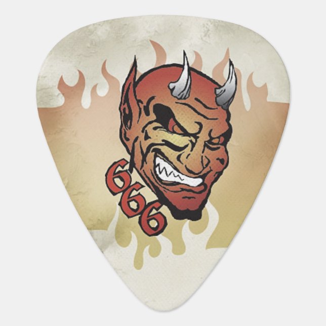 Death 666 Retro Guitar Pick Plectrum (Front)