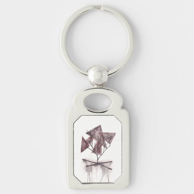 Death Abstract Watercolor Art Keychain (Front)