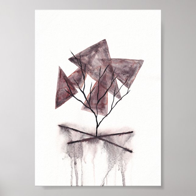 Death Abstract Watercolor Art Poster (Front)