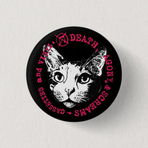 Death, Agony, & Screams Cassettes and Vinyl Button