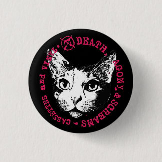 Death, Agony, & Screams Cassettes and Vinyl Button