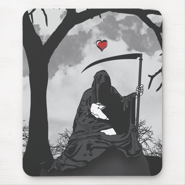 DEATH AND HIS BUNNY MOUSE PAD (Front)