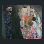 Death and Life by Gustav Klimt Poster<br><div class="desc">Gustav Klimt - Death and Life. Horror painting representing the barrier between life and death. On the right Klimt painted colorful people of all ages, from infants to adults. Embracing the miracle of life and celebrating living in color. On the left there is Death, represented as a skeleton that is...</div>