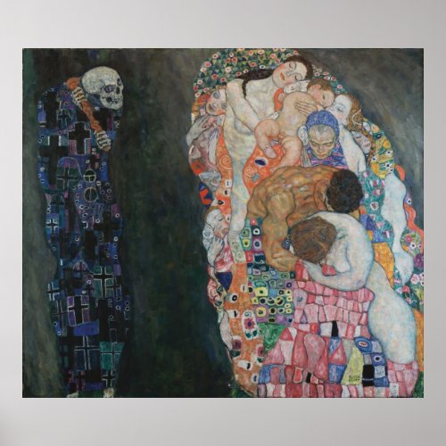 Death and Life by Gustav Klimt Poster