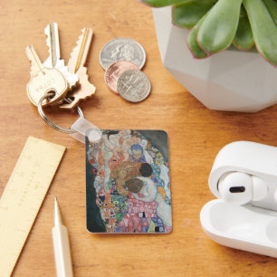 Death and Life by Gustav Klimt Vintage Art Nouveau Keychain