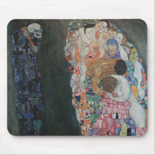 Death and Life by Gustav Klimt Vintage Art Nouveau Mouse Pad