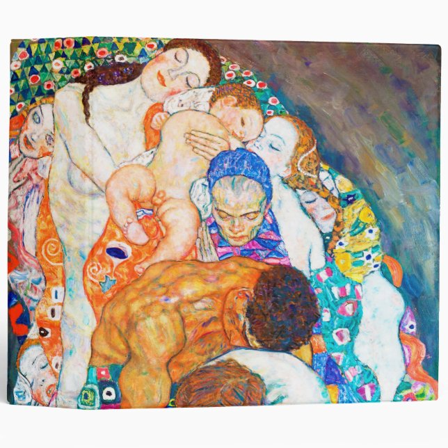 Death and Life, Gustav Klimt 3 Ring Binder (Front/Spine)