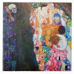Death and Life, Gustav Klimt Ceramic Tile<br><div class="desc">Gustav Klimt (July 14, 1862 – February 6, 1918) was an Austrian symbolist painter and one of the most prominent members of the Vienna Secession movement. Klimt is noted for his paintings, murals, sketches, and other objets d'art. In addition to his figurative works, which include allegories and portraits, he painted...</div>