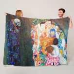 Death and Life, Gustav Klimt Fleece Blanket<br><div class="desc">Gustav Klimt (July 14, 1862 – February 6, 1918) was an Austrian symbolist painter and one of the most prominent members of the Vienna Secession movement. Klimt is noted for his paintings, murals, sketches, and other objets d'art. In addition to his figurative works, which include allegories and portraits, he painted...</div>