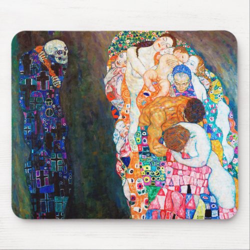 Death and Life Gustav Klimt Mouse Pad