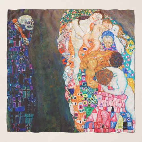 Death and Life Gustav Klimt Scarf