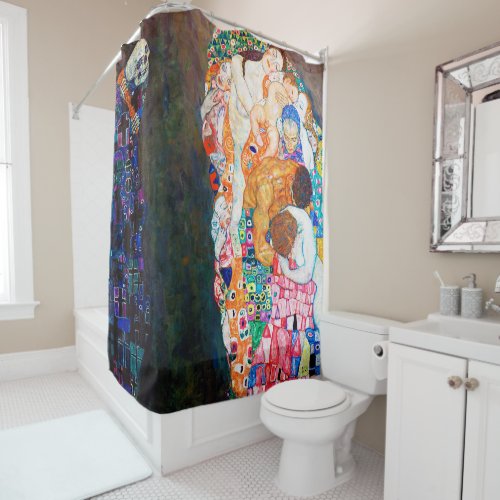 Death and Life Gustav Klimt Shower Curtain