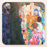 Death and Life, Gustav Klimt Square Paper Coaster<br><div class="desc">Gustav Klimt (July 14, 1862 – February 6, 1918) was an Austrian symbolist painter and one of the most prominent members of the Vienna Secession movement. Klimt is noted for his paintings, murals, sketches, and other objets d'art. In addition to his figurative works, which include allegories and portraits, he painted...</div>