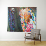 Death and Life, Gustav Klimt Tapestry<br><div class="desc">Gustav Klimt (July 14, 1862 – February 6, 1918) was an Austrian symbolist painter and one of the most prominent members of the Vienna Secession movement. Klimt is noted for his paintings, murals, sketches, and other objets d'art. In addition to his figurative works, which include allegories and portraits, he painted...</div>