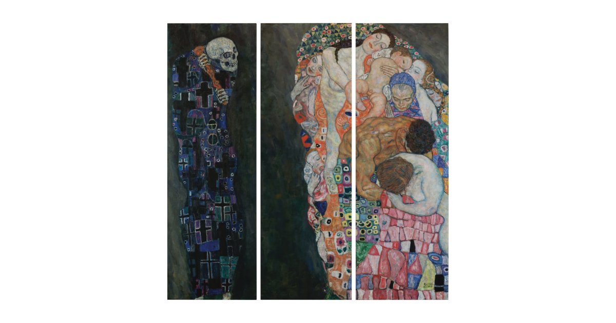 Death and Life Gustav Klimt Triptych | Zazzle