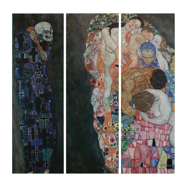 Death and Life Gustav Klimt Triptych (Front)