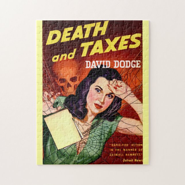 DEATH AND TAXES - Tax Day Humor - Jigsaw Puzzle (Vertical)