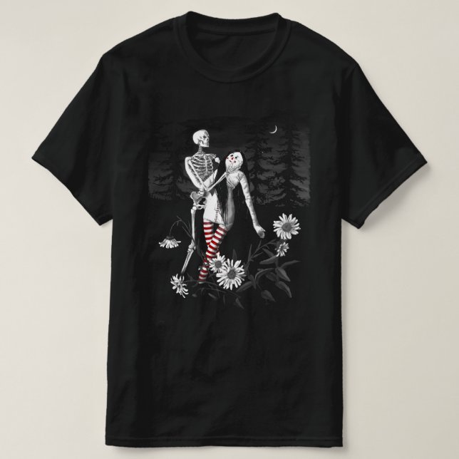 Death and The Doll Desaturated T-Shirt (Design Front)