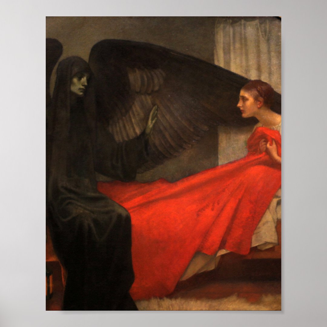Death And The Maiden 1900 Death By Marianne Stokes Poster | Zazzle