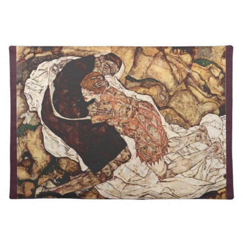 Death And The Maiden by Egon Schiele Cloth Placemat