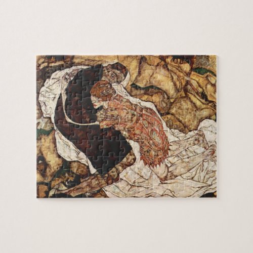 Death And The Maiden by Egon Schiele Jigsaw Puzzle