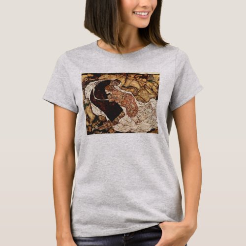 Death And The Maiden by Egon Schiele T_Shirt