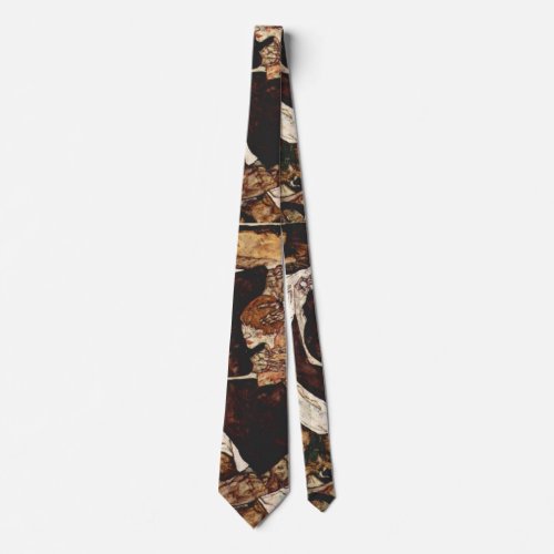 Death And The Maiden by Egon Schiele Tie