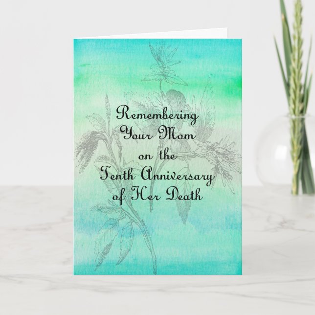 Death Anniversary 10th for a Mom in Green Card (Front)