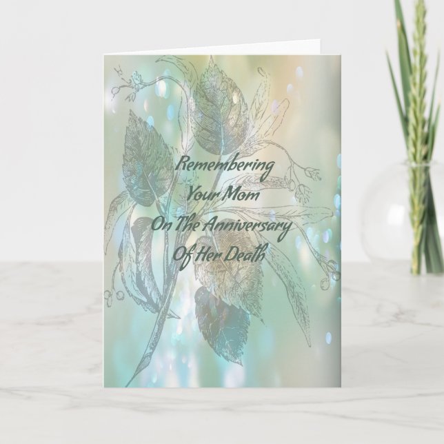 Death Anniversary Card for Mom (Front)