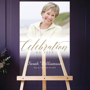 Death Anniversary Celebration of Life Photo Memory Acrylic Sign
