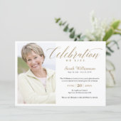 Death Anniversary Celebration of Life Photo Memory Invitation (Standing Front)