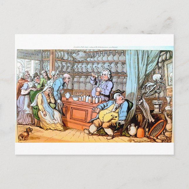Death at the Apothacary postcard (Front)
