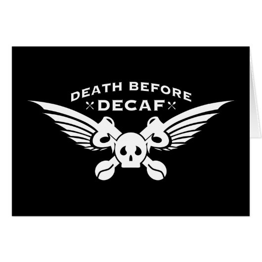 death before decaf cards (Front Horizontal)
