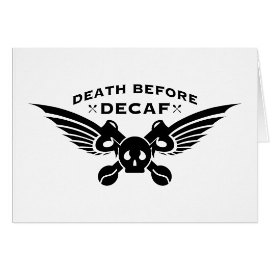 death before decaf cards (Front Horizontal)
