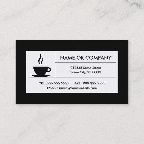 death before decaf coffee business card