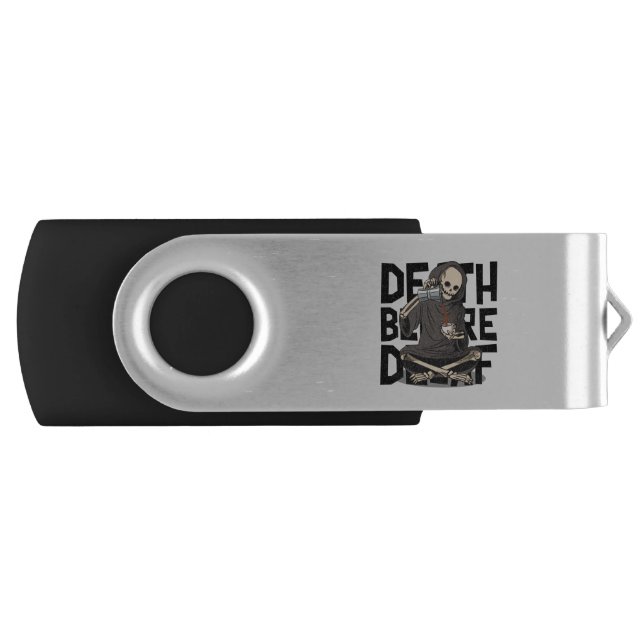 Death Before Decaf Flash Drive (Front)