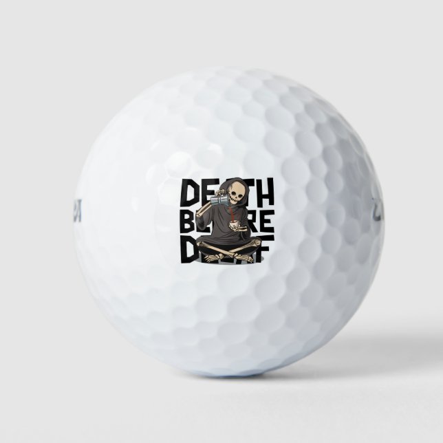 Death Before Decaf Golf Balls (Front)