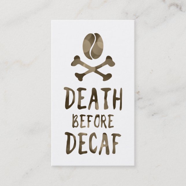 death before decaf loyalty card (Front)