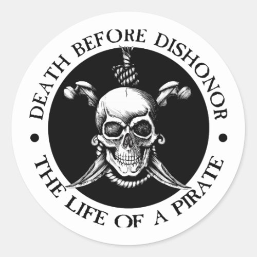 Death Before Dishonor Classic Round Sticker
