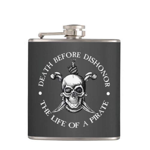 Death Before Dishonor Flask gray