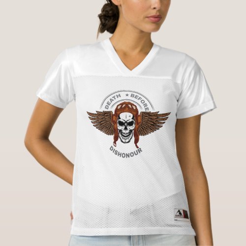 Death Before Dishonour Graphic Logo Design Womens Football Jersey