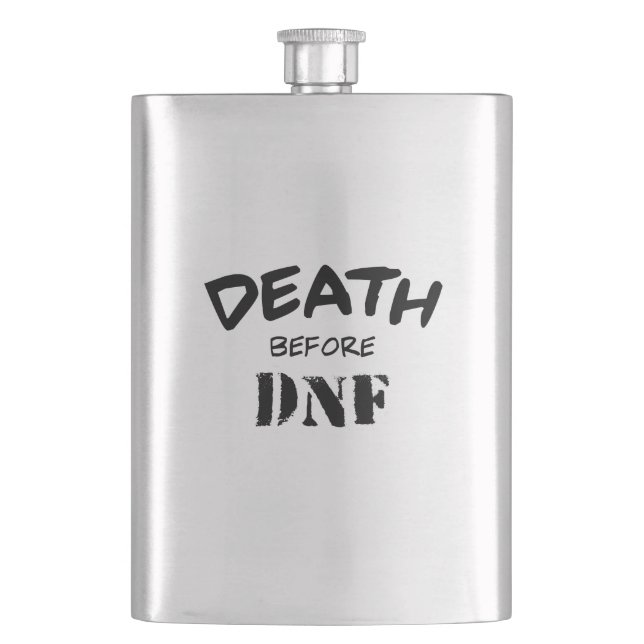Death Before DNF Flask (Front)