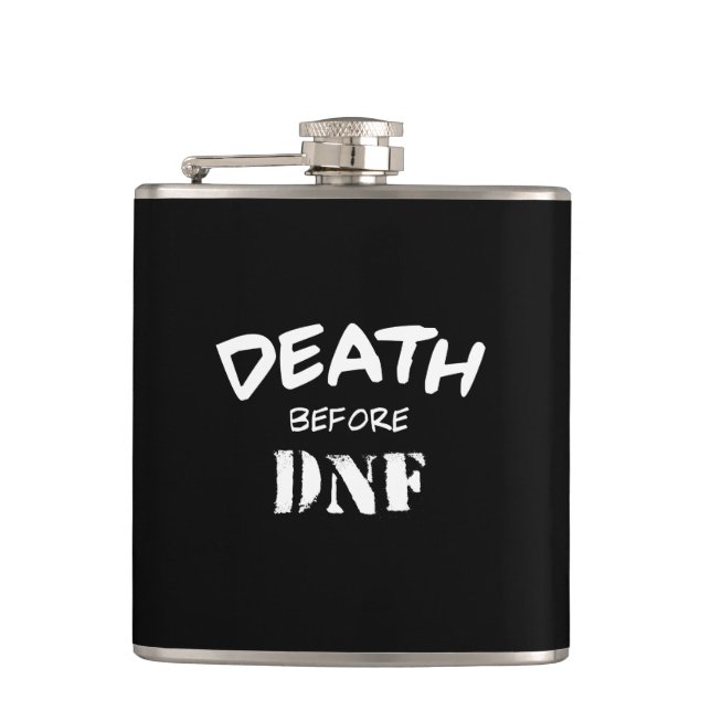 Death Before DNF Flask (Front)