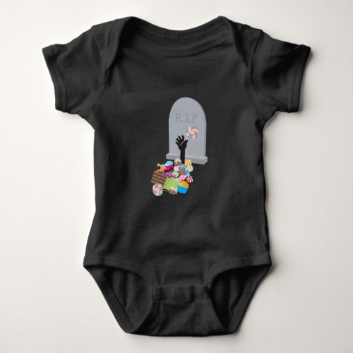 Death by Candy Halloween Design Baby Bodysuit