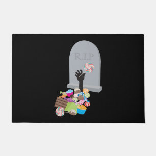 Death by Candy Halloween Design Doormat