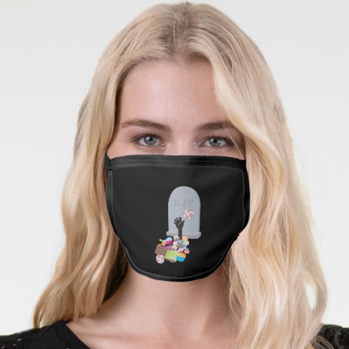 Death by Candy Halloween Design Face Mask